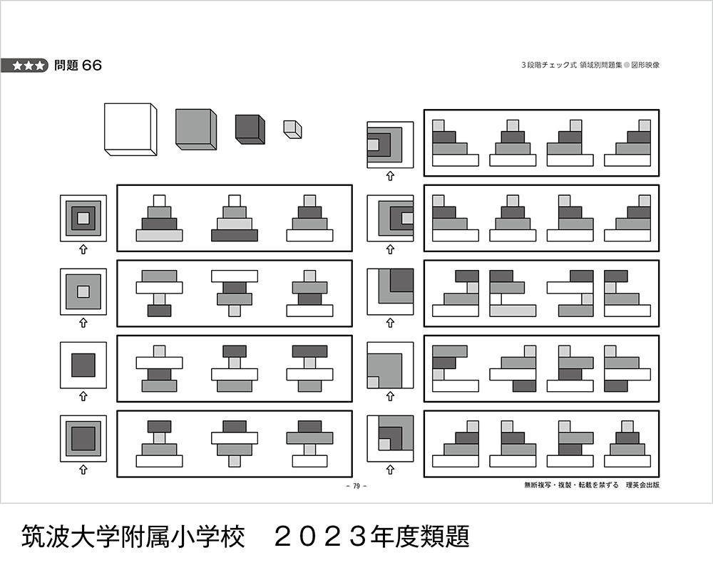 2022-2024年度 3段階チェック式 領域別問題集（図形映像）