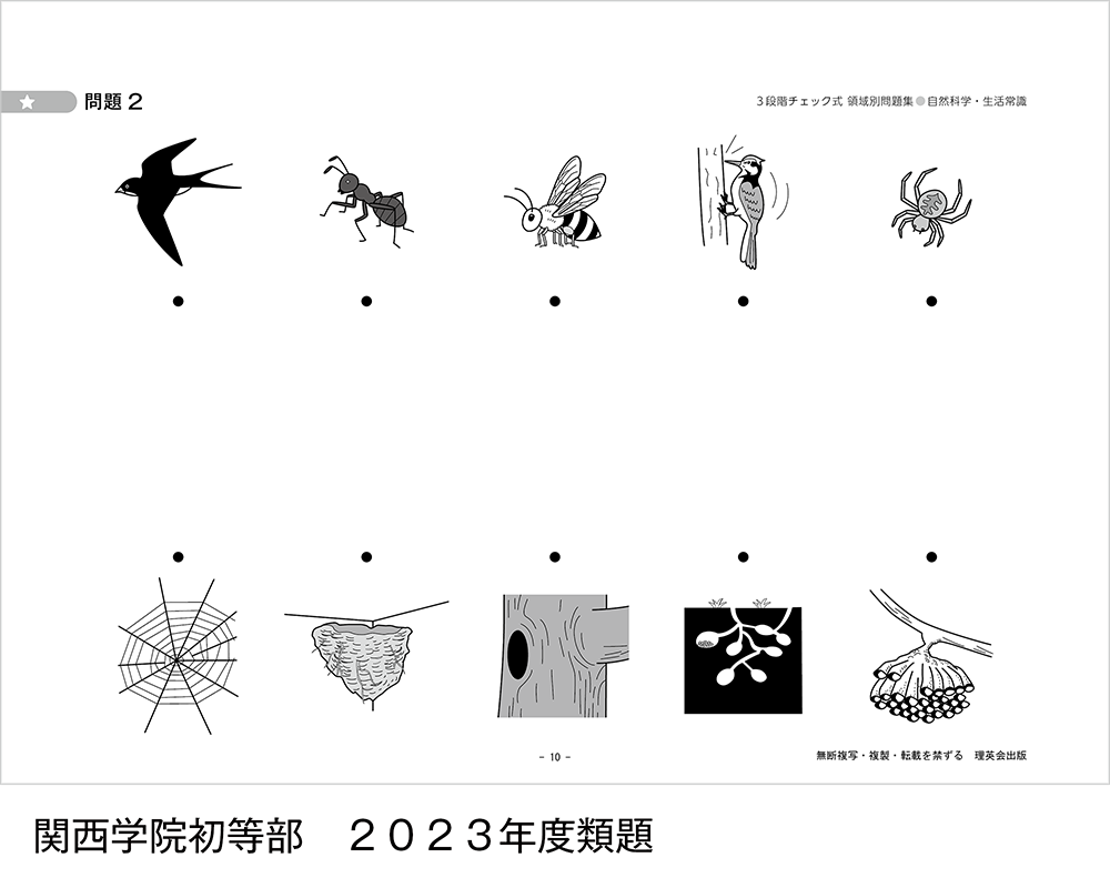 2022-2024年度 3段階チェック式 領域別問題集（自然科学・生活常識）