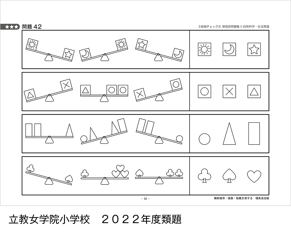 2022-2024年度 3段階チェック式 領域別問題集（自然科学・生活常識）